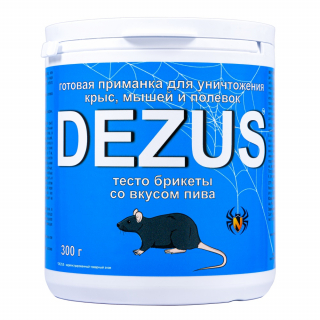 Dezus (Дезус) приманка от грызунов, крыс и мышей (тесто брикеты) (пиво), 300 г