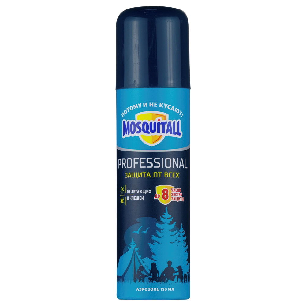 Mosquitall (Москитол) Professional аэрозоль от клещей, комаров, москитов, 150 мл