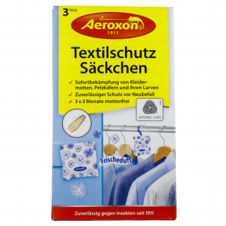 Aeroxon (Аэроксон) Textilschutz Sackchen подвесные мешочки для защиты от моли (цветы), 3 шт
