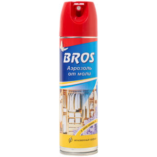 Bros (Брос) аэрозоль от моли, кожеедов (лаванда), 150 мл