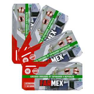 Farmex (Фармекс) клеевые ловушки от тараканов и муравьев, 4 шт