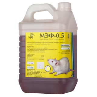 МЭФ-0.5 концентрат для приготовления приманок от грызунов, крыс и мышей, 4 л
