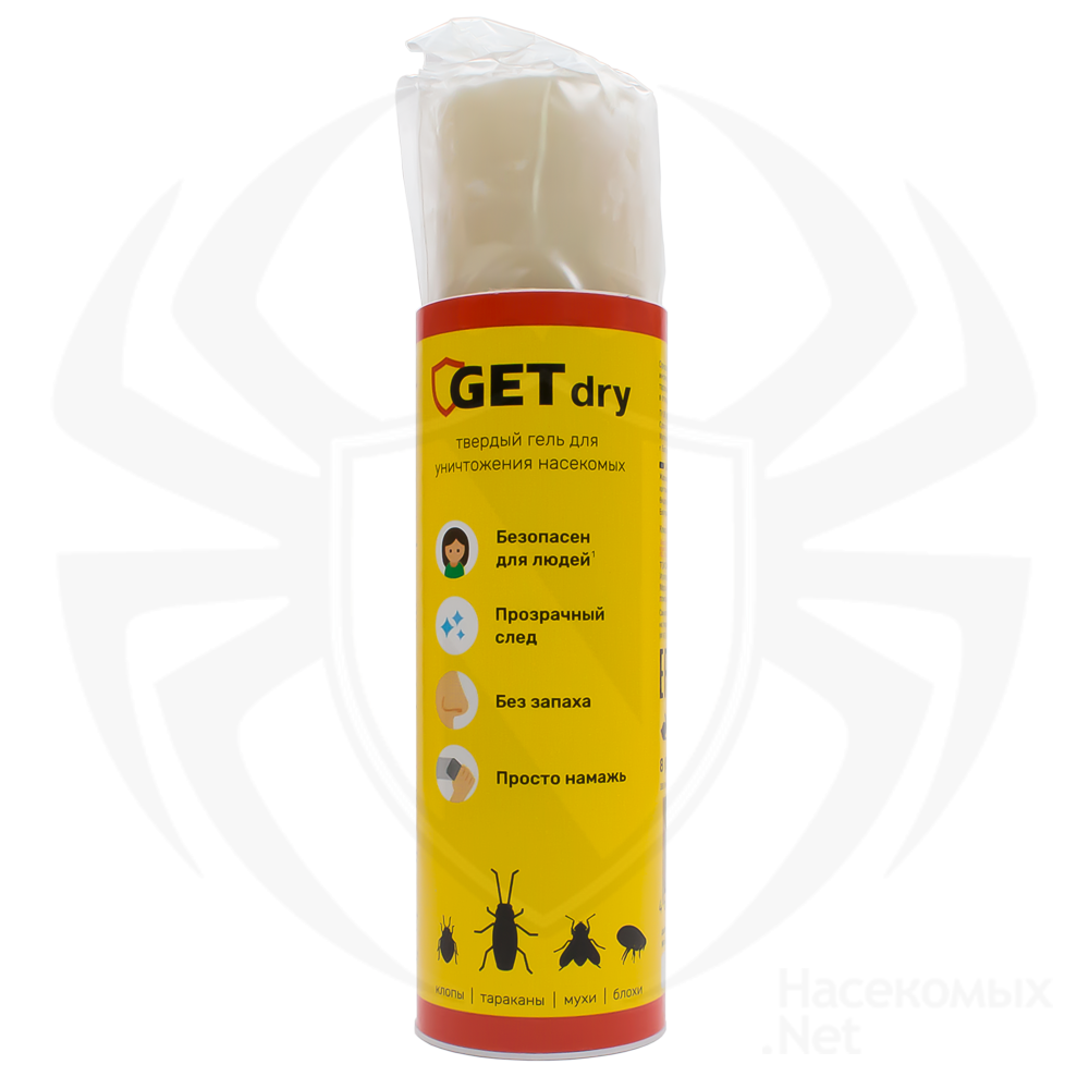 Get Dry (Гет Драй) твердый гель от клопов, тараканов, блох, муравьев, кожеедов, 100 г. Фото N3
