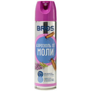 Bros (Брос) аэрозоль от моли, кожеедов (лаванда), 150 мл