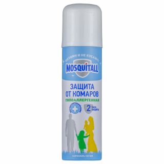 Mosquitall (Москитол) аэрозоль от комаров (гипоаллергенный) (для детей и взрослых), 150 мл
