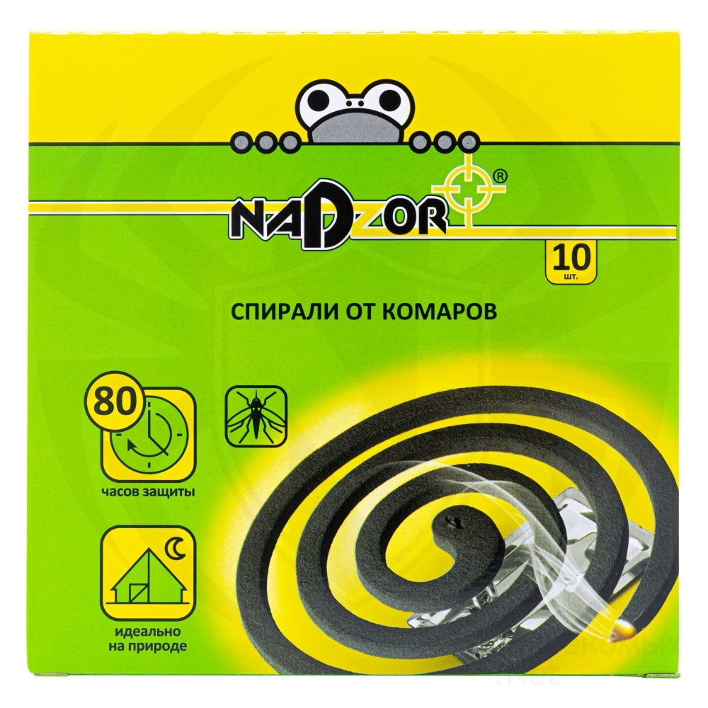 Nadzor (Надзор) спирали от комаров (черные), 10 шт
