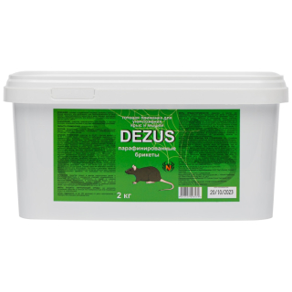 Dezus (Дезус) приманка от грызунов, крыс и мышей (парафинированные брикеты), 2 кг