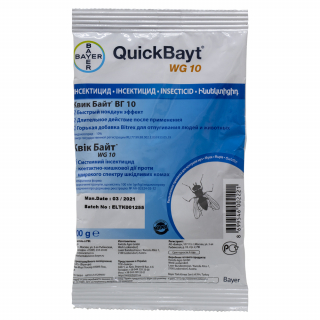 Quick Bayt WG 10 (Квик Байт ВГ 10) приманка от мух, блох, тараканов, 100 г
