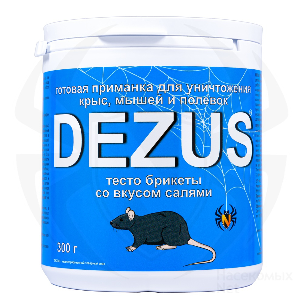 Dezus (Дезус) приманка от грызунов, крыс и мышей (тесто брикеты) (салями), 300 г