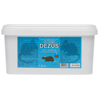 Dezus (Дезус) приманка от грызунов, крыс и мышей (тесто-брикеты) (коньяк), 1,5 кг