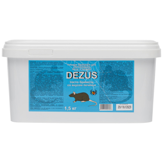 Dezus (Дезус) приманка от грызунов, крыс и мышей (тесто-брикеты) (печенье), 1,5 кг