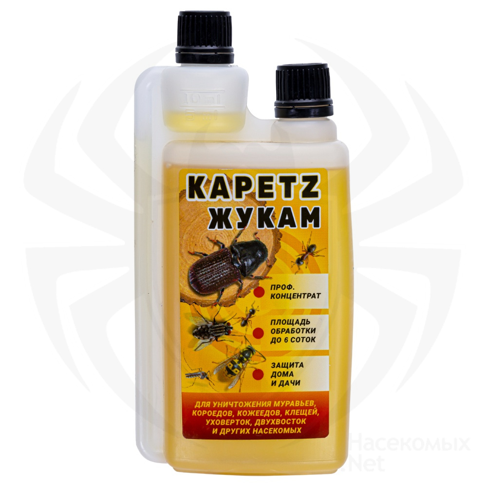 Капец (Kapetz) средство от клопов, тараканов, блох, муравьев, комаров, короедов, мух, 250 мл