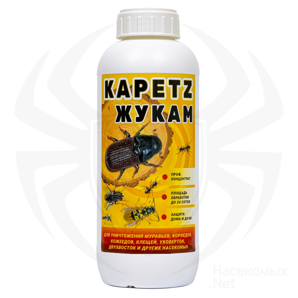 Капец (Kapetz) средство от клопов, тараканов, блох, муравьев, комаров, короедов, мух, 1 л