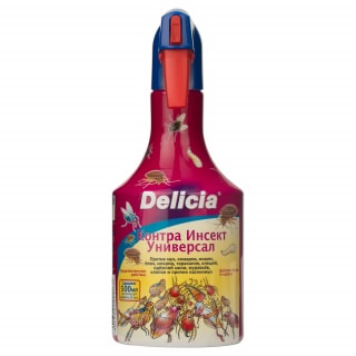 Delicia (Делиция) Контра Инсект Универсал спрей от клопов, тараканов, блох, муравьев, 500 мл
