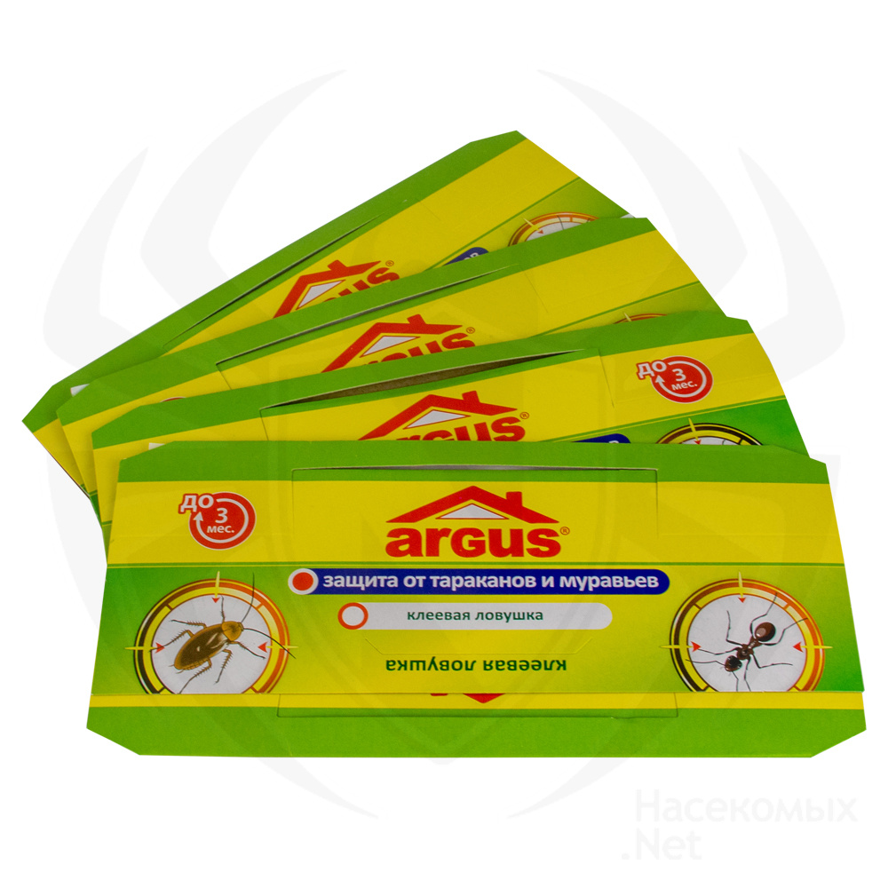 Argus (Аргус) клеевые ловушки от тараканов и муравьев, 4 шт. Фото N10