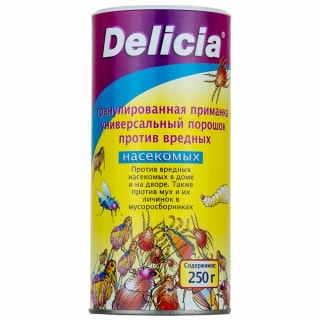 Delicia (Делиция) порошок универсальный против вредных насекомых, 250 г