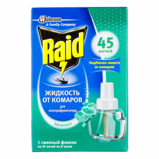 Raid (Рэйд) жидкость от комаров (45 ночей), 1 шт