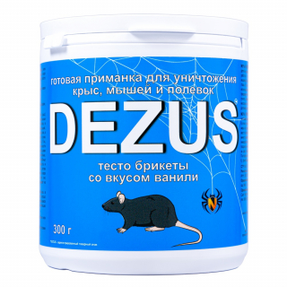 Dezus (Дезус) приманка от грызунов, крыс и мышей (тесто-брикеты) (ваниль), 300 г
