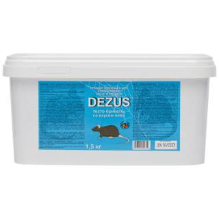 Dezus (Дезус) приманка от грызунов, крыс и мышей (тесто-брикеты) (пиво), 1,5 кг