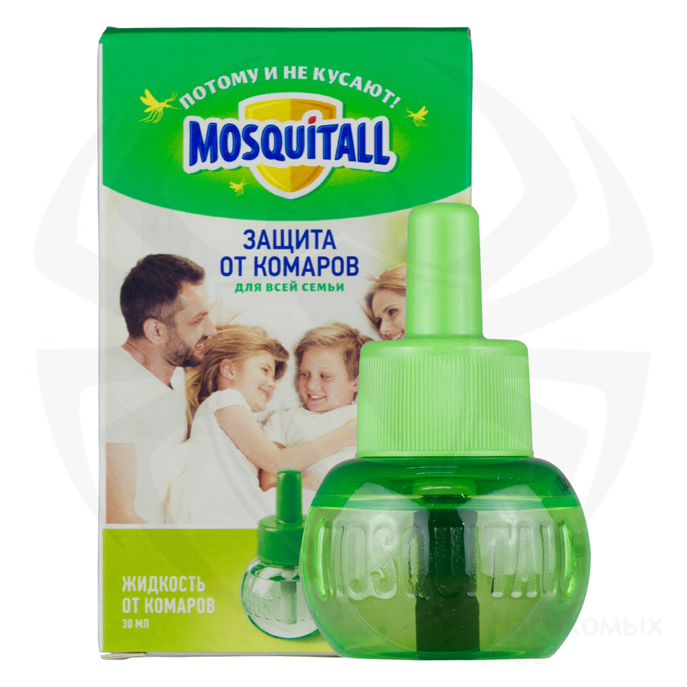 Mosquitall (Москитол) "Защита для всей семьи" жидкость от комаров (без запаха) (60 ночей), 30 мл