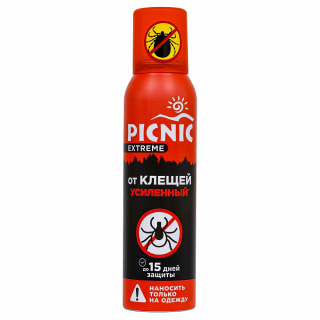 Picnic (Пикник) Extreme усиленный аэрозоль от клещей и комаров (акарицидно-репеллентный), 150 мл