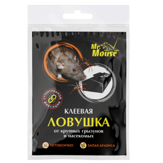 Mr.Mouse (Мистер Маус) клеевая ловушка для грызунов (арахис) (домик), 1 шт