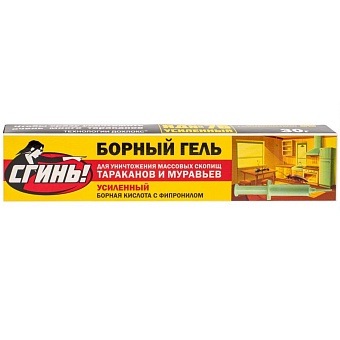 Дохлокс Сгинь! усиленный борный гель от тараканов (яд №76) (шприц), 30 г. Фото N3