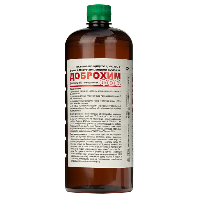 Доброхим ФОС средство от клопов, тараканов, блох, муравьев, комаров, мух, 1 л