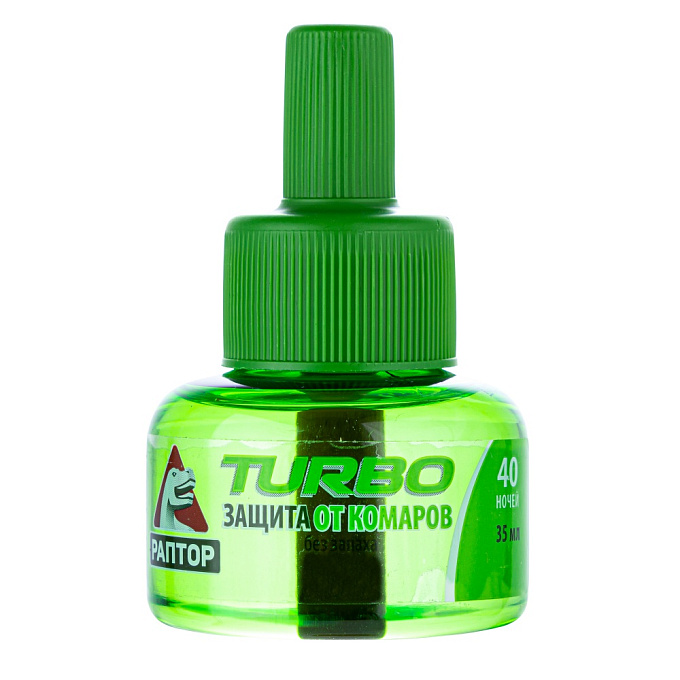 Раптор TURBO электрофумигатор и жидкость от комаров (без запаха), 1 шт. Фото N4
