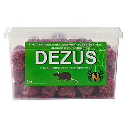 Dezus (Дезус) приманка от грызунов, крыс и мышей (парафинированные брикеты), 1 кг