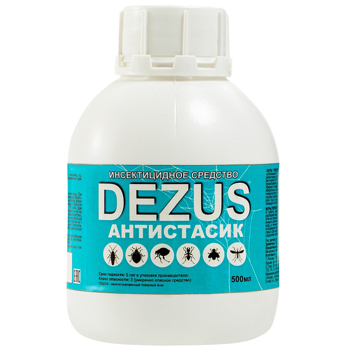 Dezus (Дезус) Антистасик средство от клопов, тараканов, блох, муравьев, мух, комаров, 500 мл