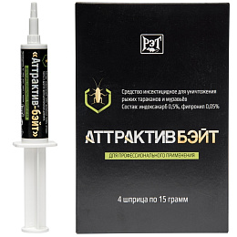 Аттрактив Бэйт гель от тараканов и муравьев (шприц), 15 г. Фото N2