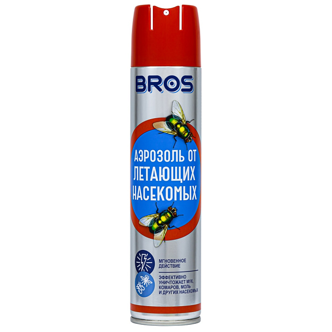 Bros (Брос) аэрозоль от мух, моли, мушек (от летающих насекомых), 250 мл