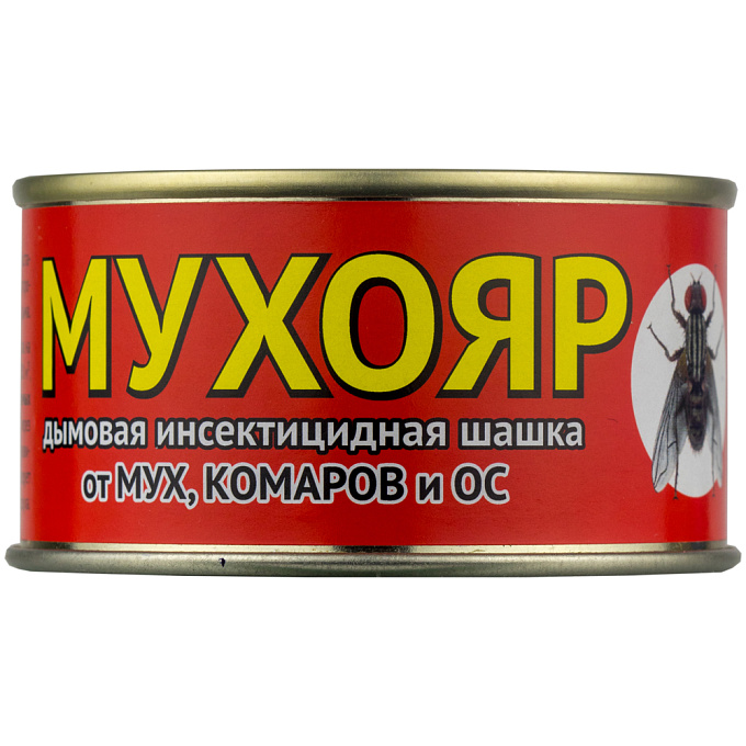 Мухояр дымовая шашка от комаров, мух, осиных гнезд, 100 г