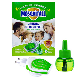 Mosquitall (Москитол) Защита для всей семьи электрофумигатор и жидкость от комаров (30 ночей), 1 шт. Фото N5