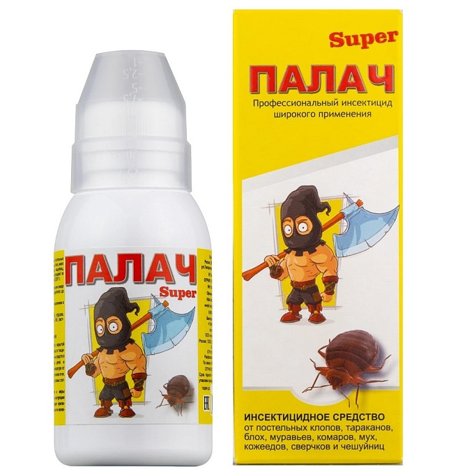 Палач Super средство от клопов, тараканов, блох, муравьев, 100 мл