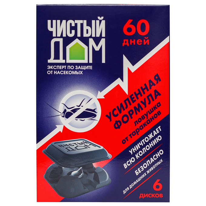 Чистый Дом ловушки от тараканов, 6 шт