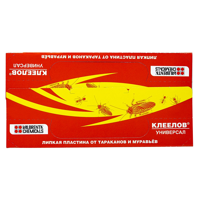 Клеелов клеевая ловушка от тараканов (красная), 5 шт. Фото N2
