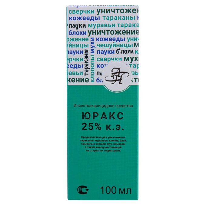 Юракс средство от клопов, тараканов, блох, муравьев, мух, комаров, иксодовых клещей, 100 мл. Фото N3