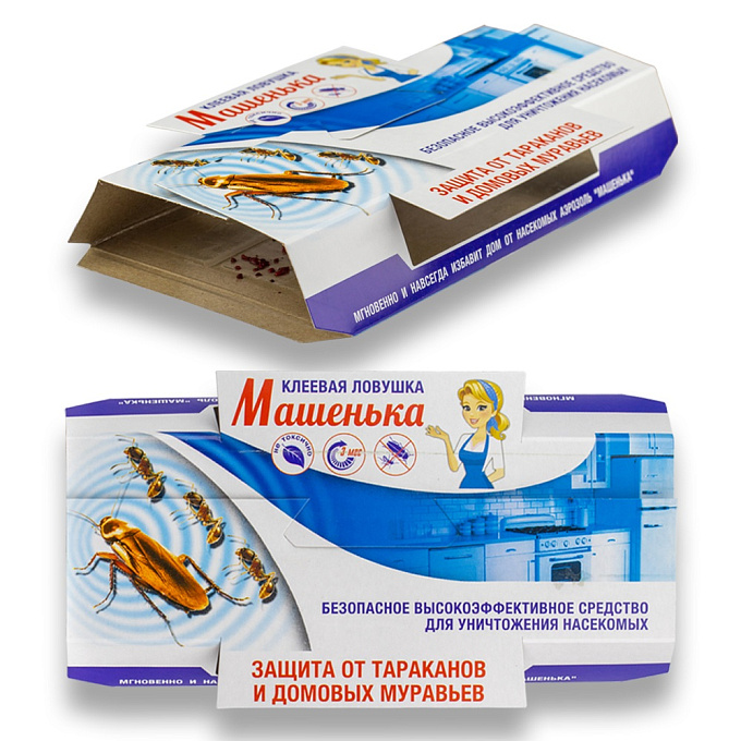 Машенька клеевая ловушка от тараканов, 1 шт. Фото N5