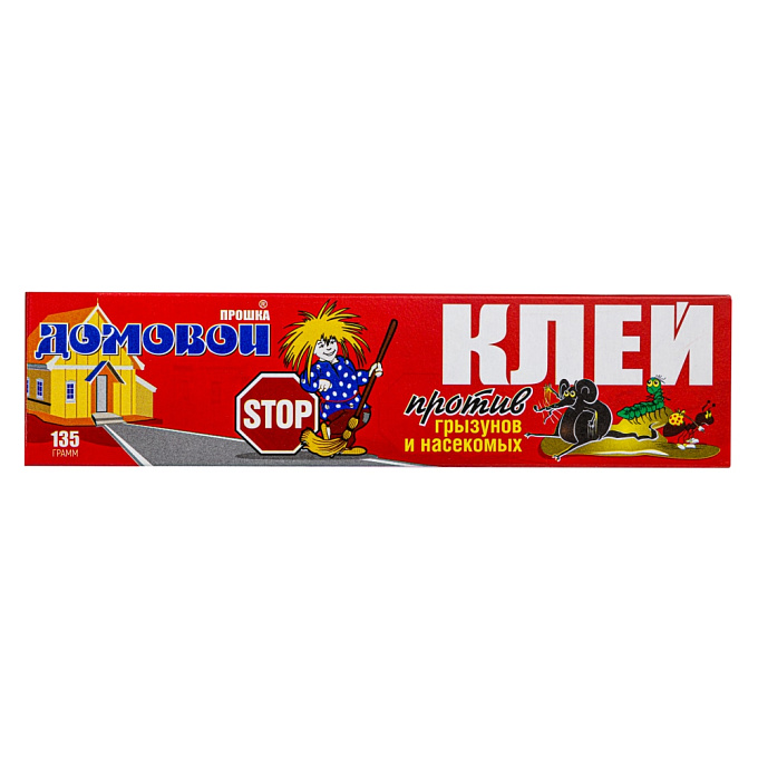 Домовой Прошка клей от грызунов, крыс и мышей, 135 г. Фото N3